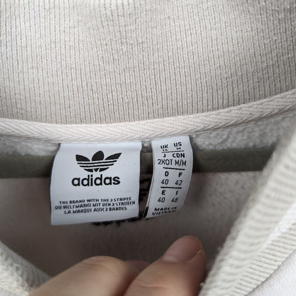 Adidas Originals Adibreak Spellout Logo Pullover Jumper Sweatshirt Ivory - Picture 4 of 5